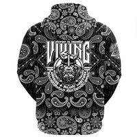 Viking Hoodie Victory or ValhallViking with Bandana Paisley Style RLT12 - Wonder Print Shop
