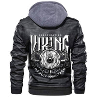 Viking Victory or Valhalla, Shield Leather Jacket RLT12 - Wonder Print Shop