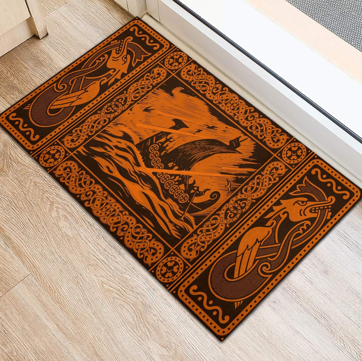 viking-doormat-rubber-base-doormat-celtic-drakkar-orange