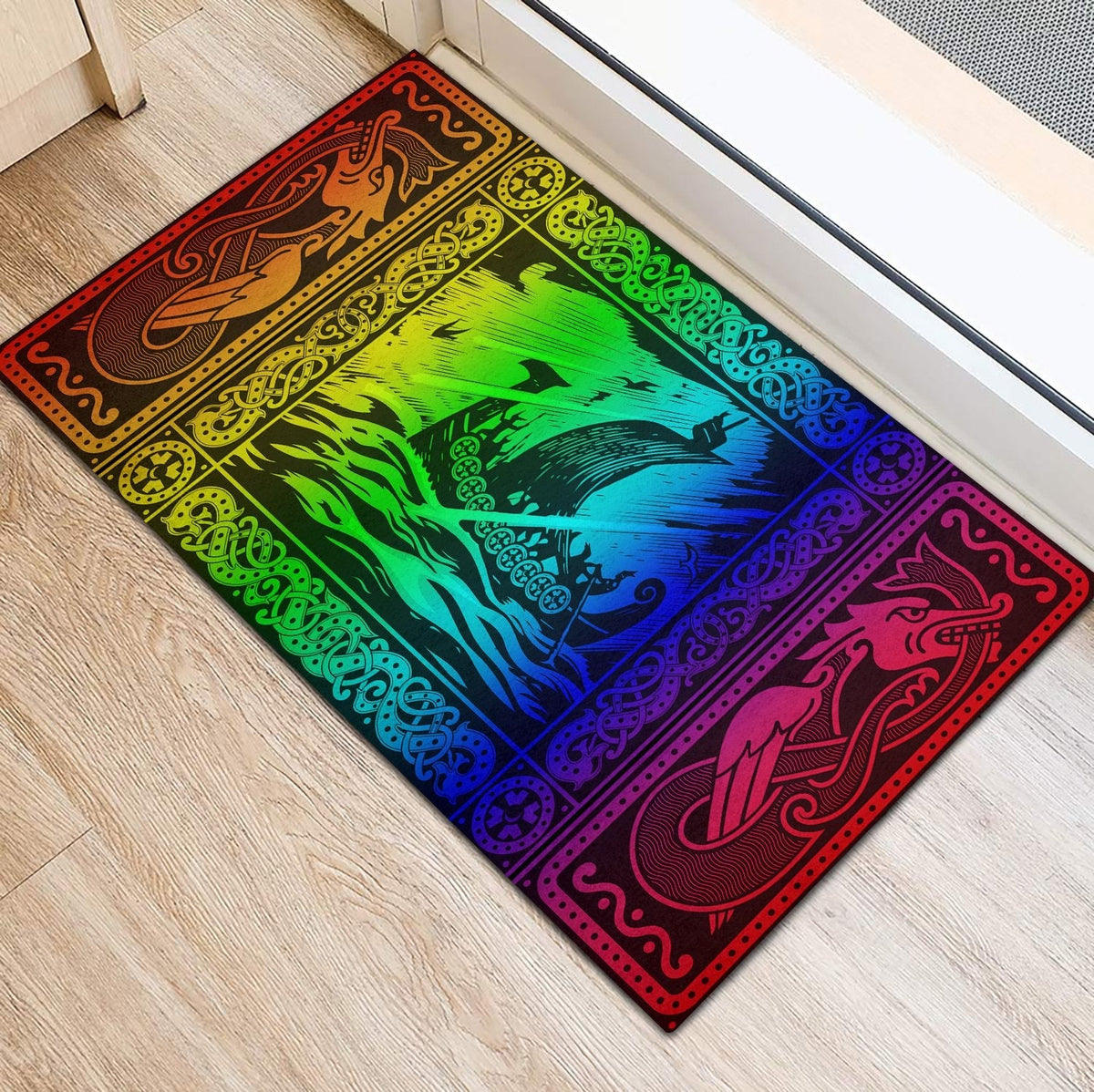 viking-doormat-rubber-base-doormat-celtic-drakkar-rainbow