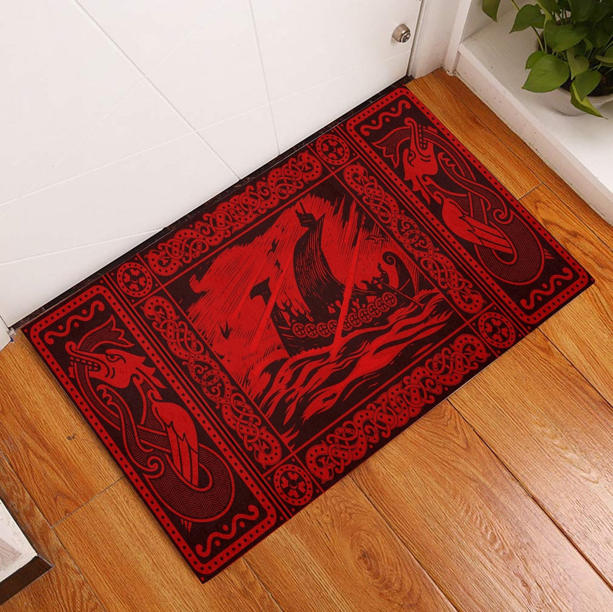 viking-doormat-rubber-base-doormat-celtic-drakkar-red