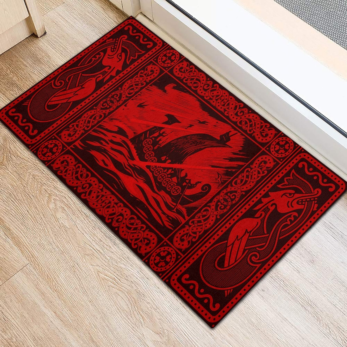 viking-doormat-rubber-base-doormat-celtic-drakkar-red