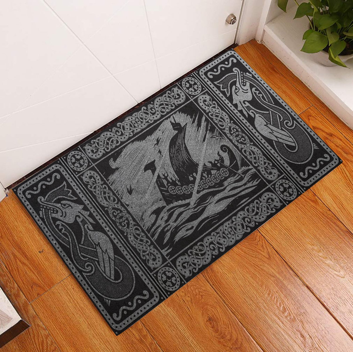 viking-doormat-rubber-base-doormat-celtic-drakkar-silver