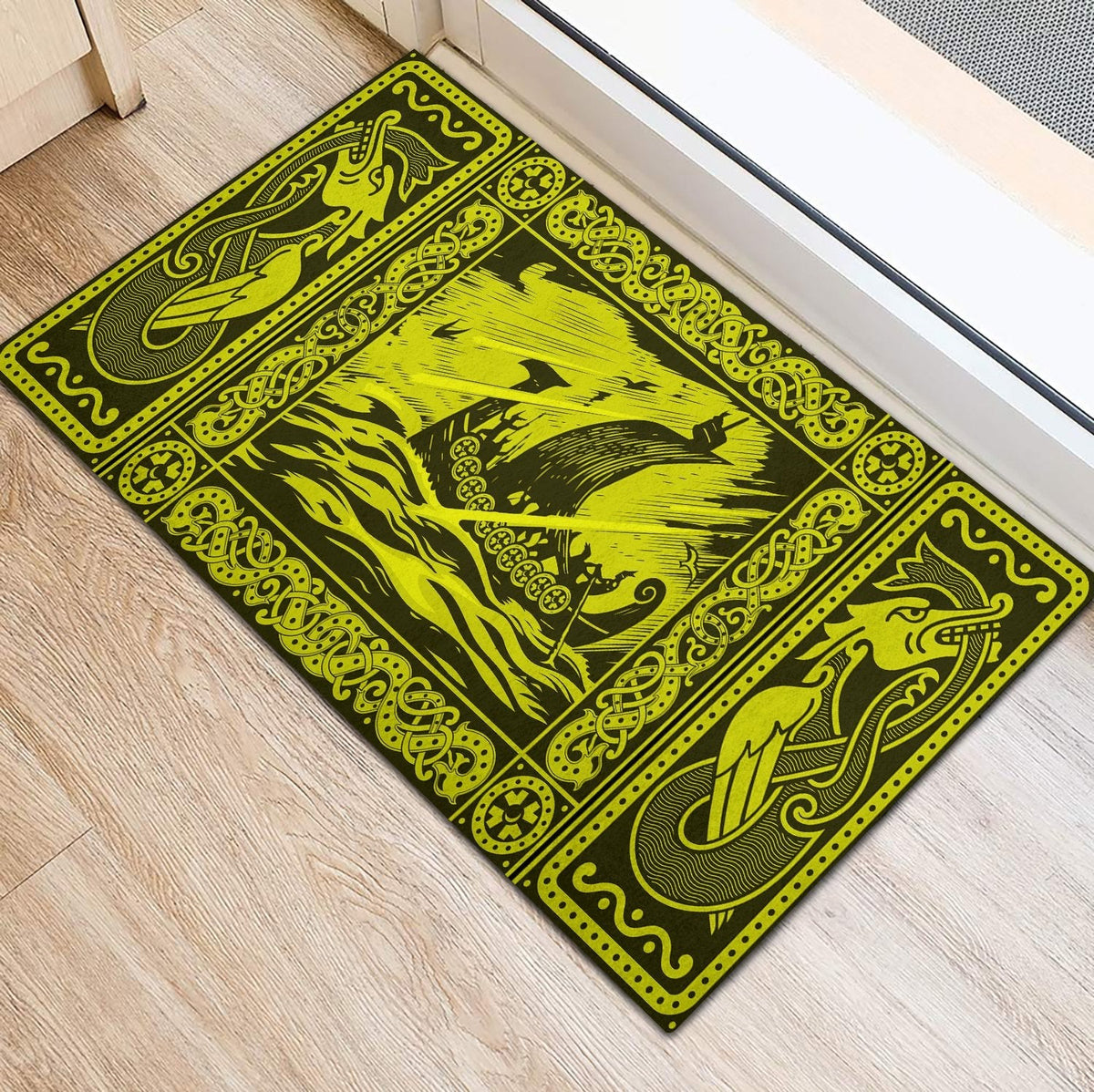 viking-doormat-rubber-base-doormat-celtic-drakkar-yellow