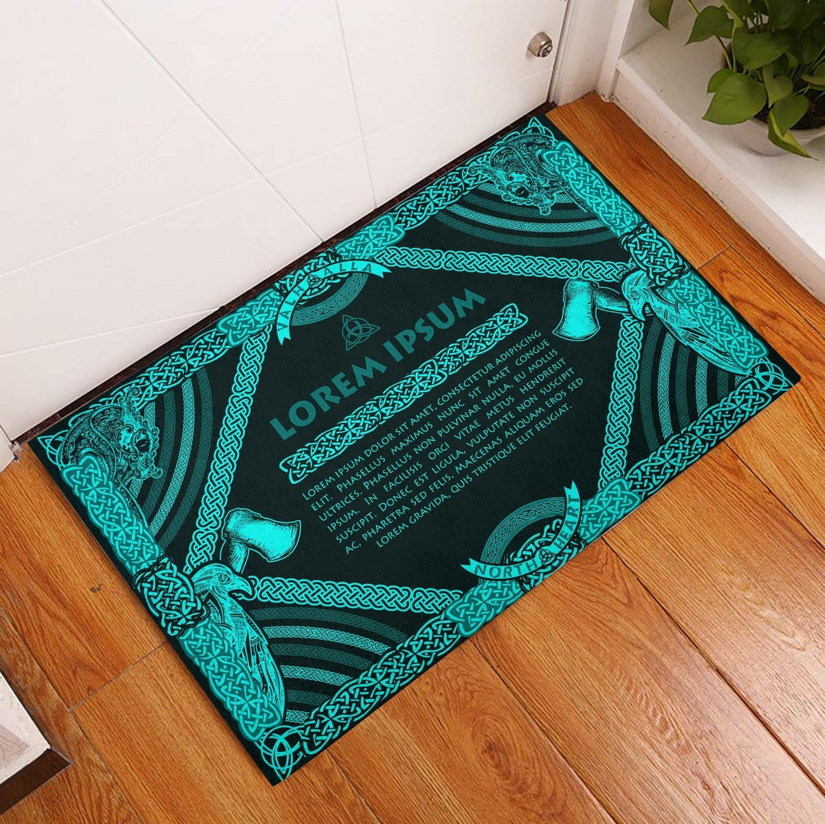 viking-doormat-rubber-base-doormat-celtic-northern-mythology-cyan