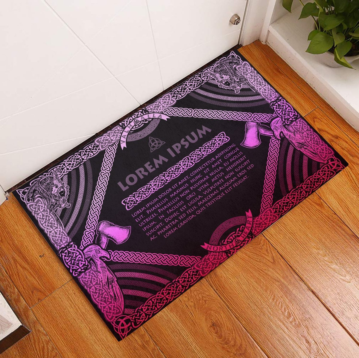 viking-doormat-rubber-base-doormat-celtic-northern-mythology-special-pink