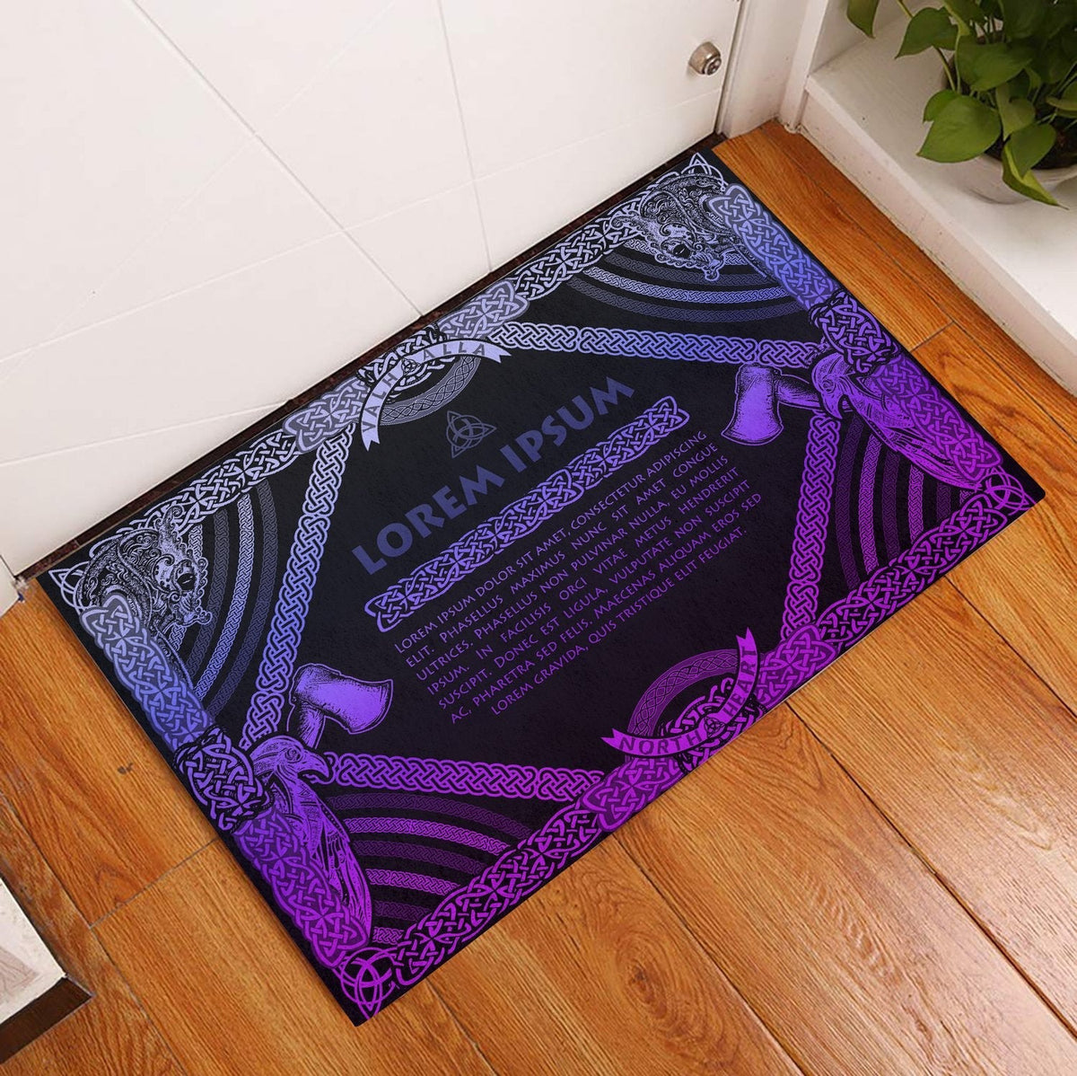 viking-doormat-rubber-base-doormat-celtic-northern-mythology-special-purple