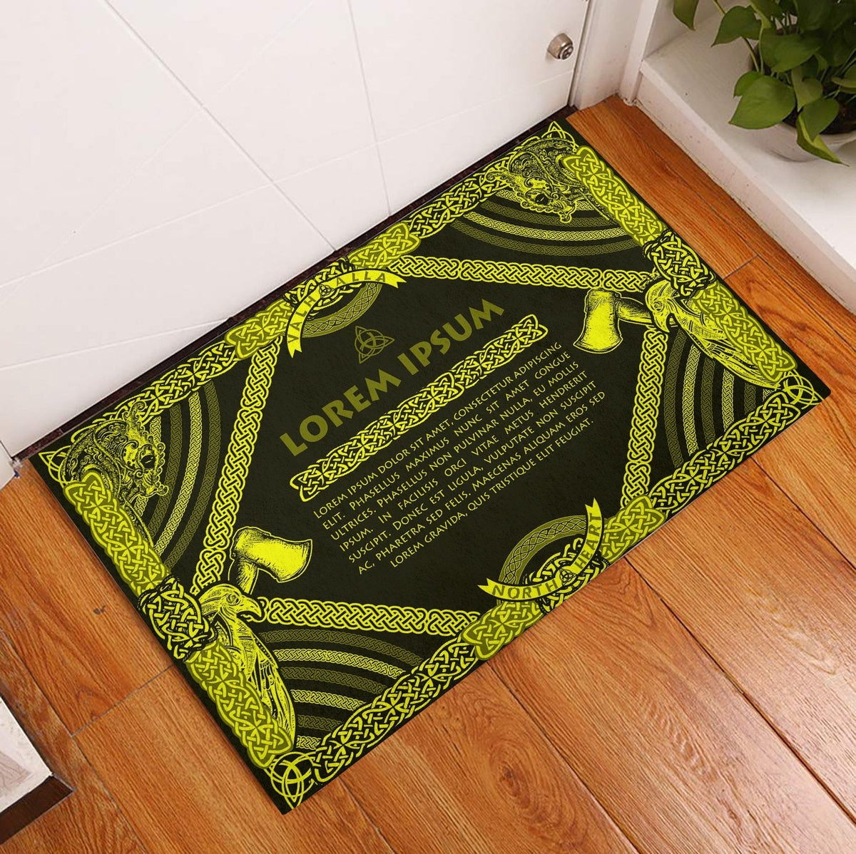 viking-doormat-rubber-base-doormat-celtic-northern-mythology-yellow