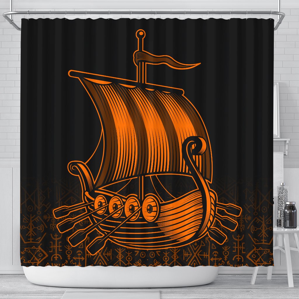 viking-shower-curtain-drakkar-orange