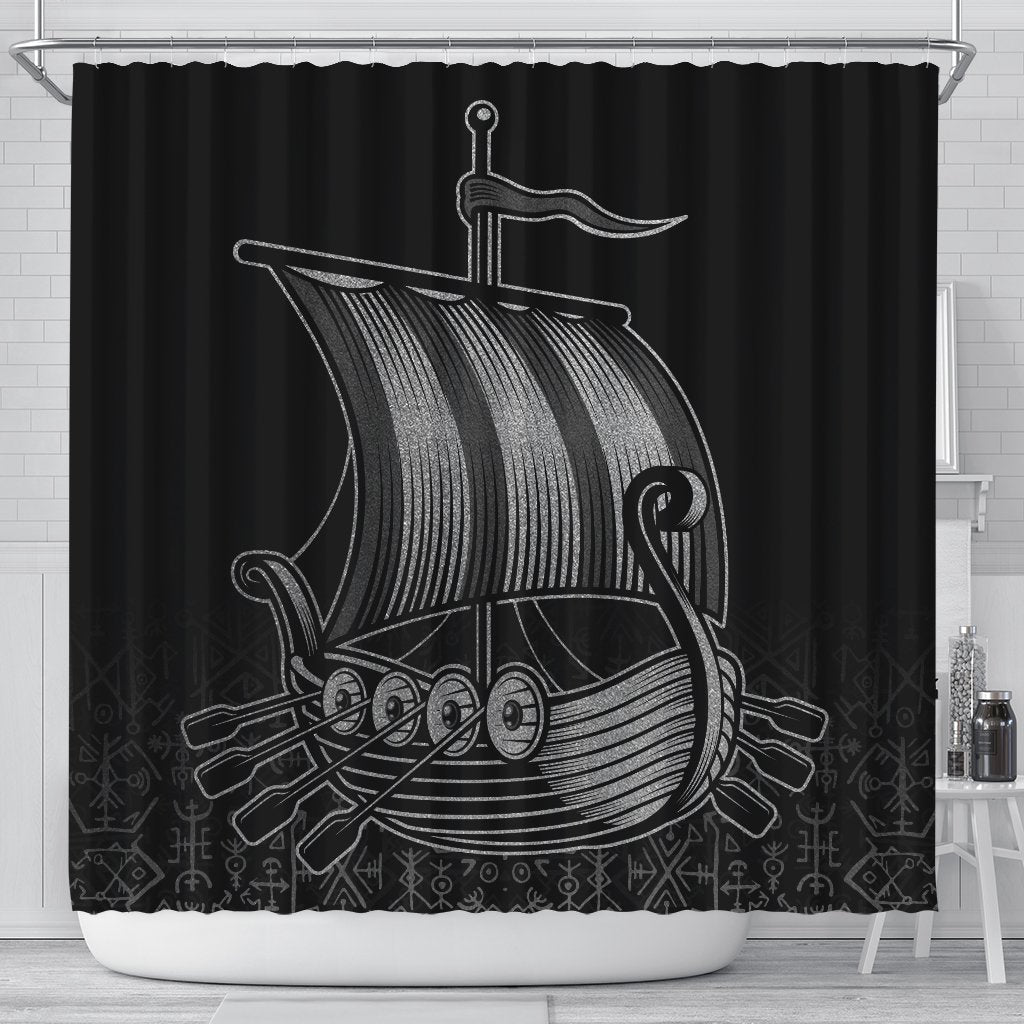 viking-shower-curtain-drakkar-silver