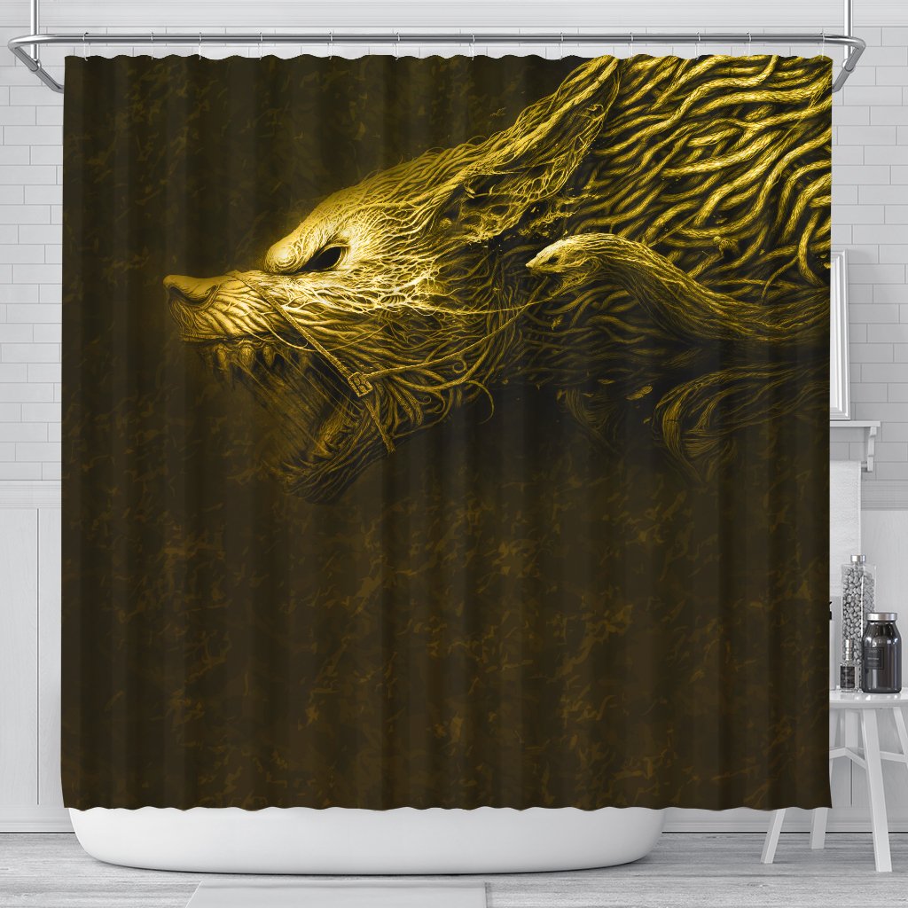 viking-shower-curtain-fenrir-wolf-golden