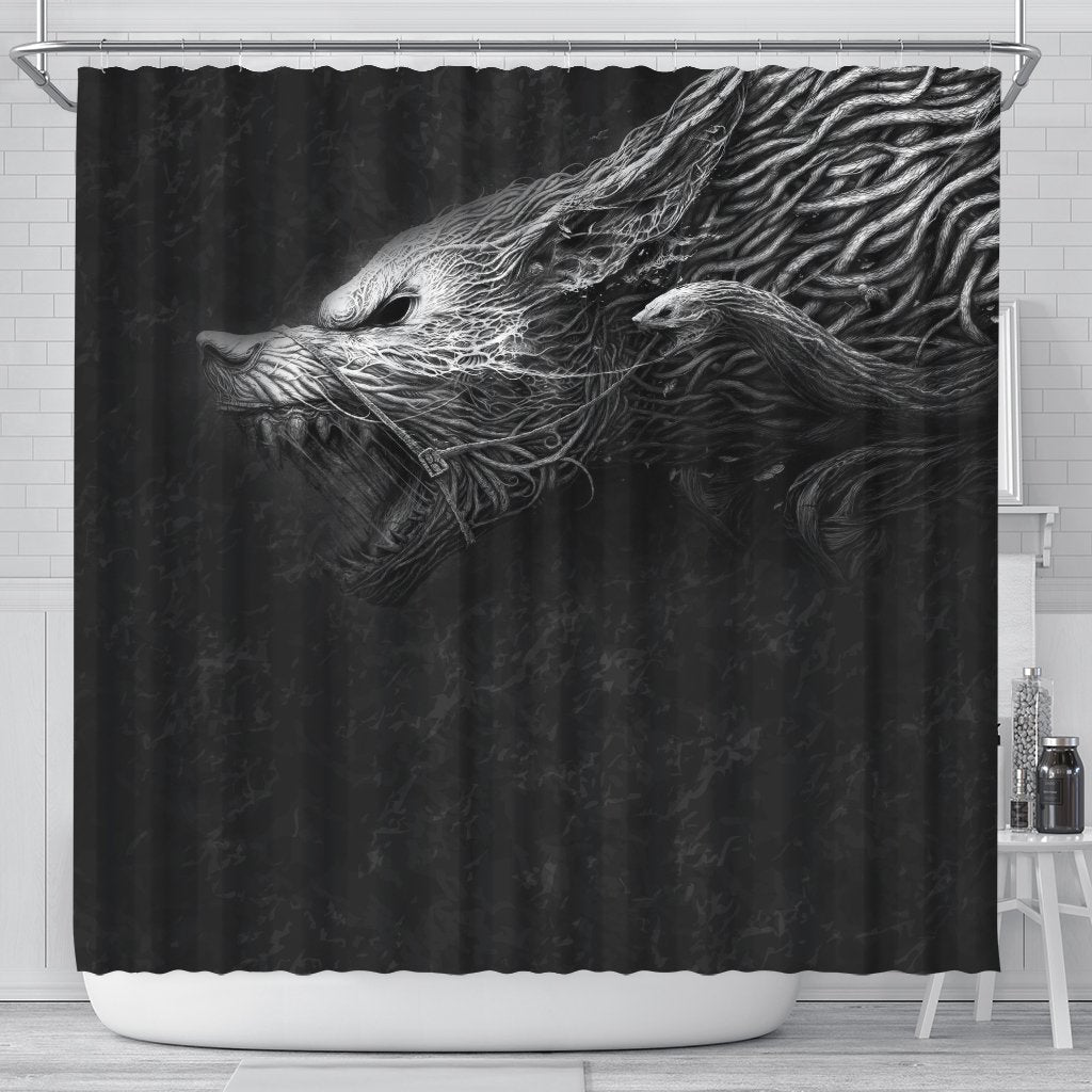 viking-shower-curtain-fenrir-wolf-silver
