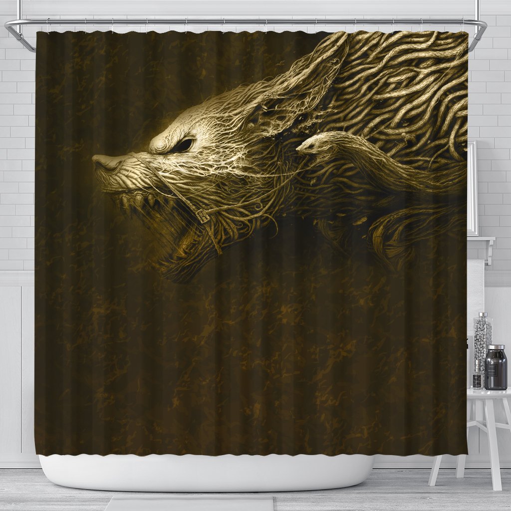 viking-shower-curtain-fenrir-wolf-special-gold