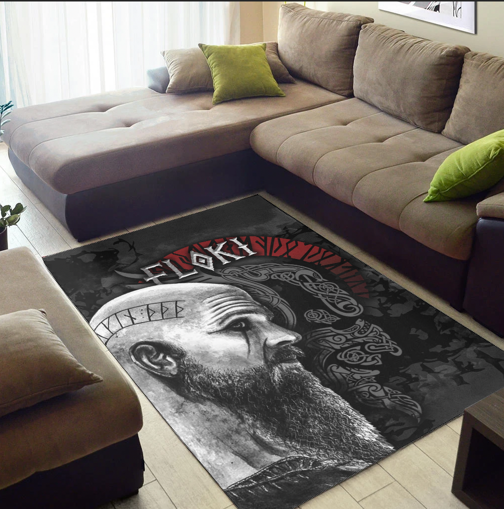 Viking Area Rug Viking Floki Area Rug RLT12 - Wonder Print Shop