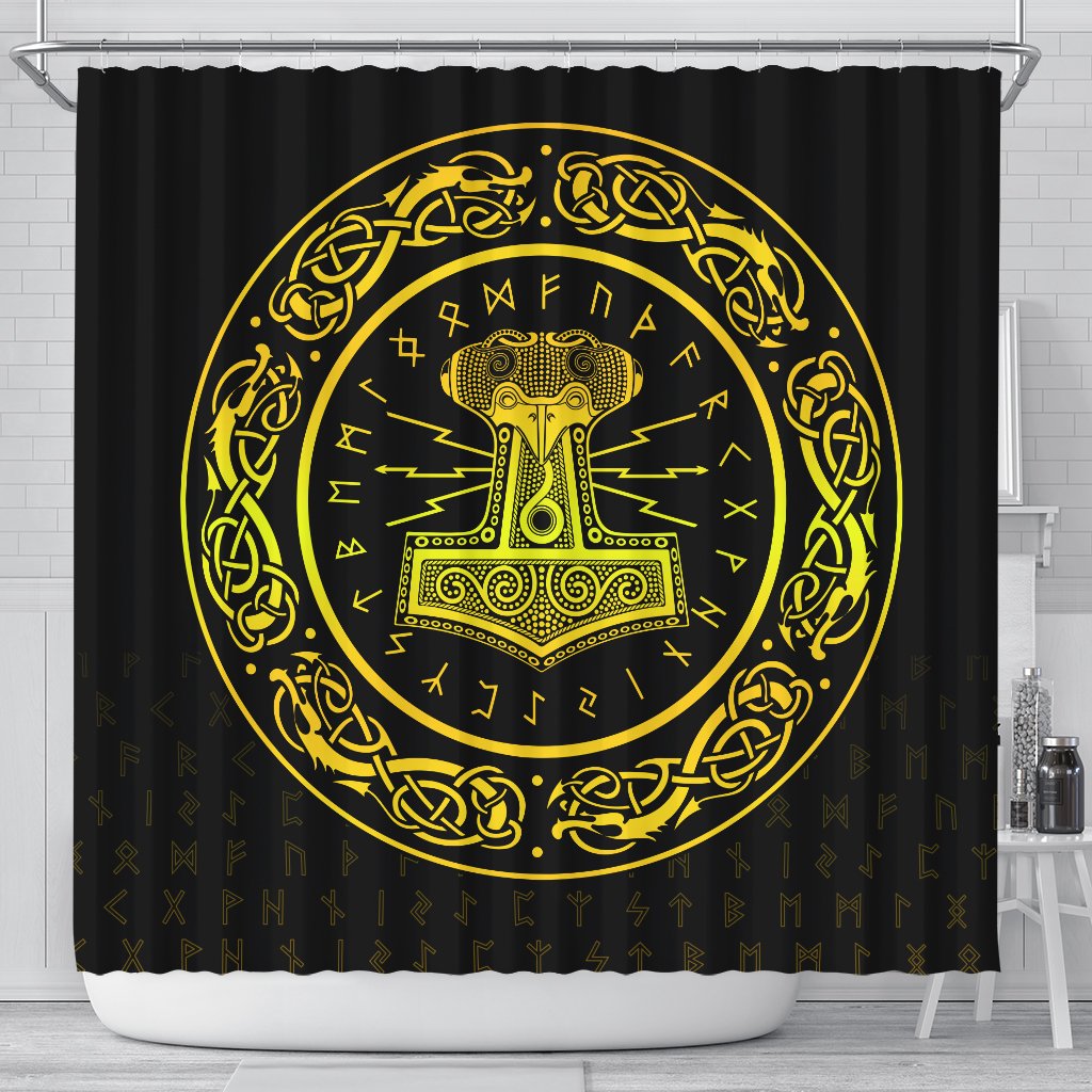 viking-shower-curtain-mjolnir-special-yellow