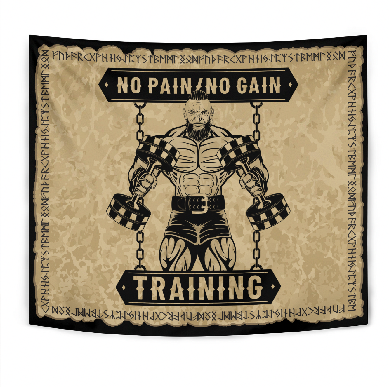 Viking Tapestry - Viking No Pain No Gain Training RLT12 - Wonder Print Shop