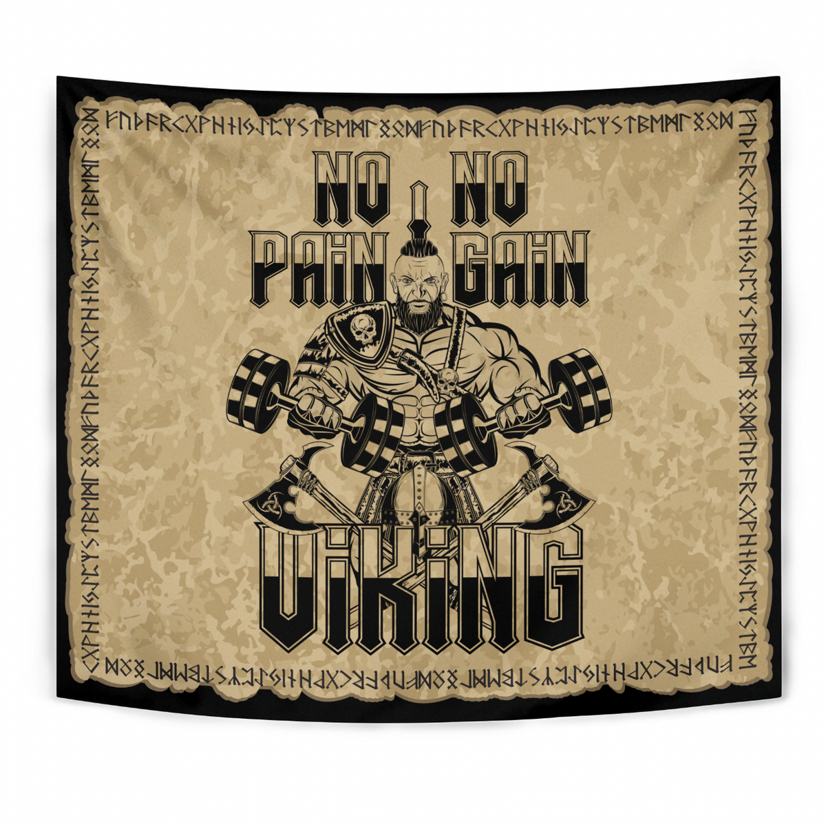 Viking Tapestry - Viking No Pain No Gain RLT12 - Wonder Print Shop