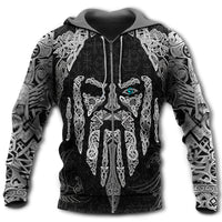 Viking Odins Eye With Raven Hoodie - Wonder Print Shop