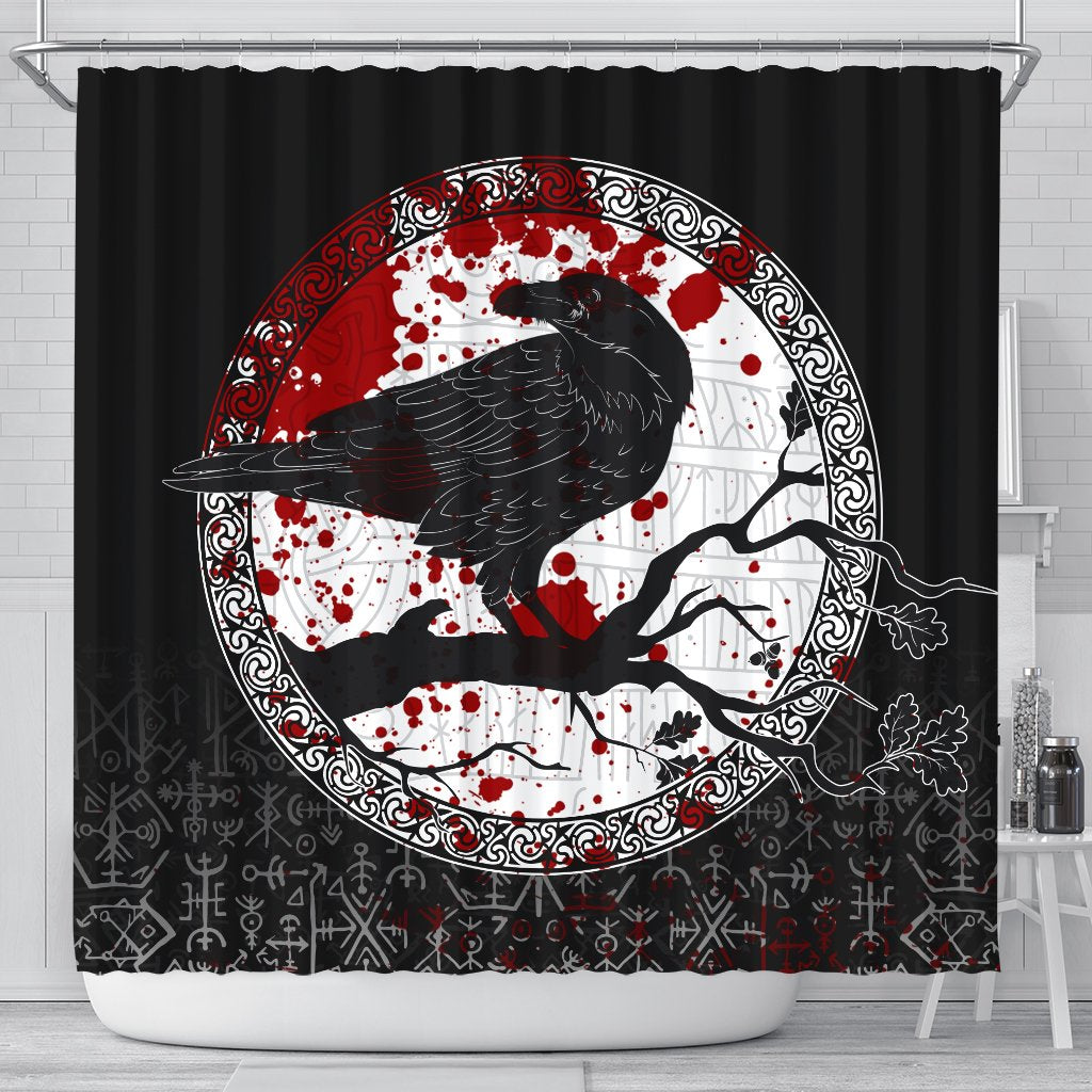 viking-shower-curtain-raven-blood