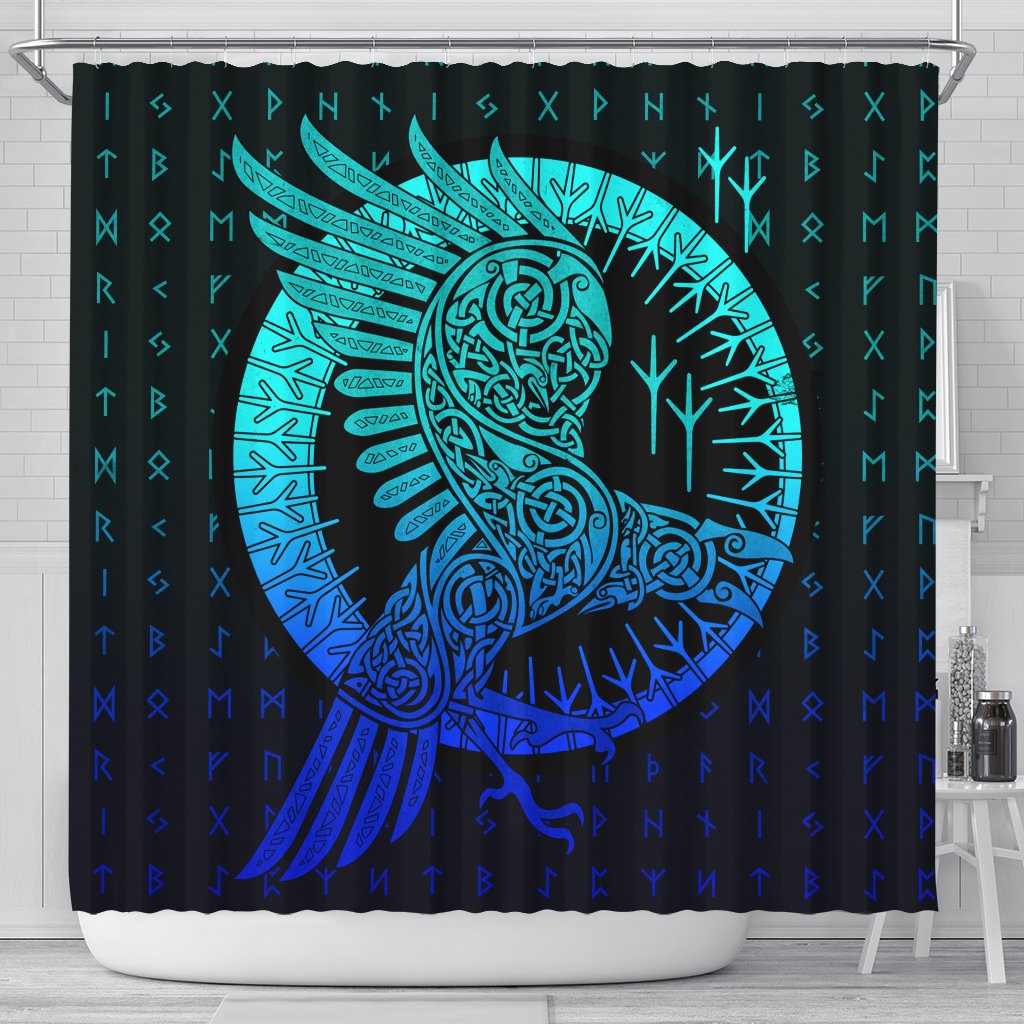 viking-shower-curtain-raven-celtic-special-blue