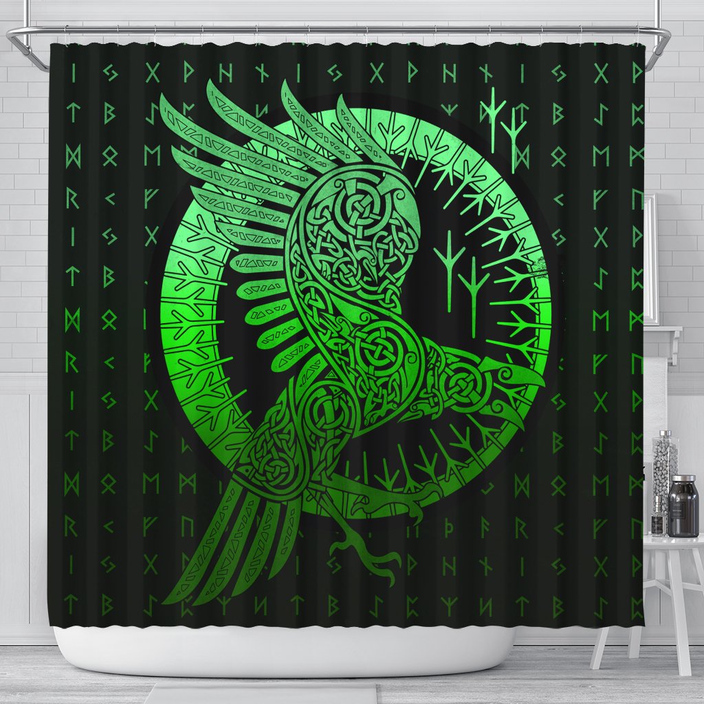 viking-shower-curtain-raven-celtic-special-green