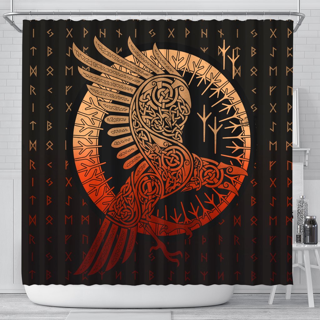 viking-shower-curtain-raven-celtic-special-orange