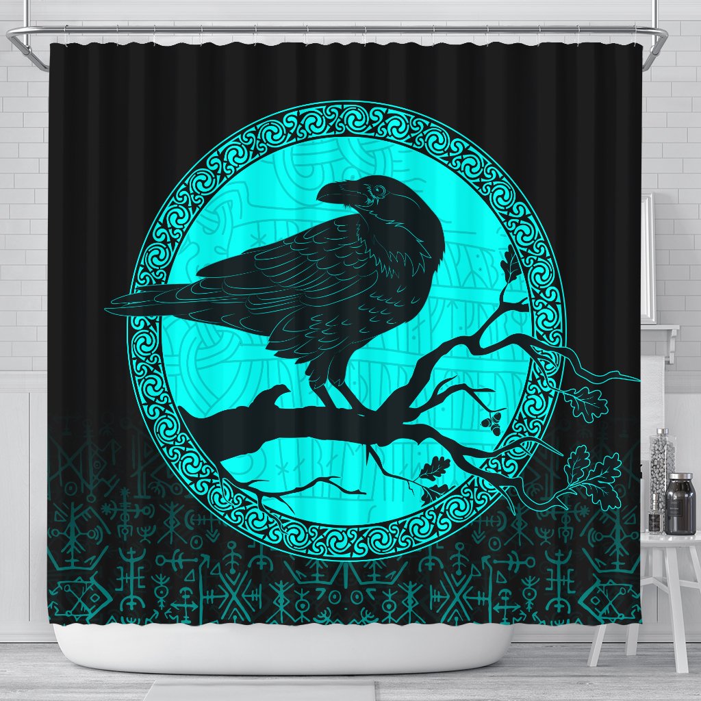 viking-shower-curtain-raven-cyan