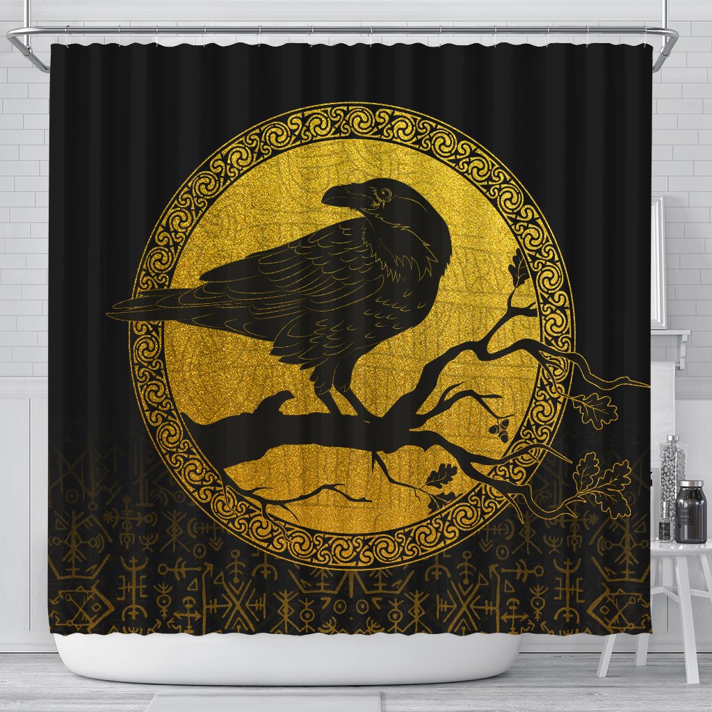 viking-shower-curtain-raven-golden