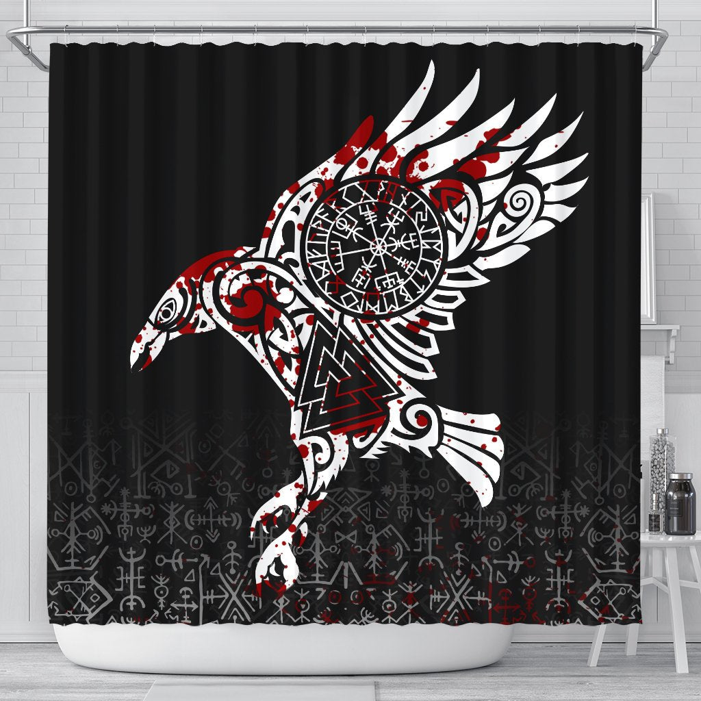 viking-shower-curtain-raven-odin-blood