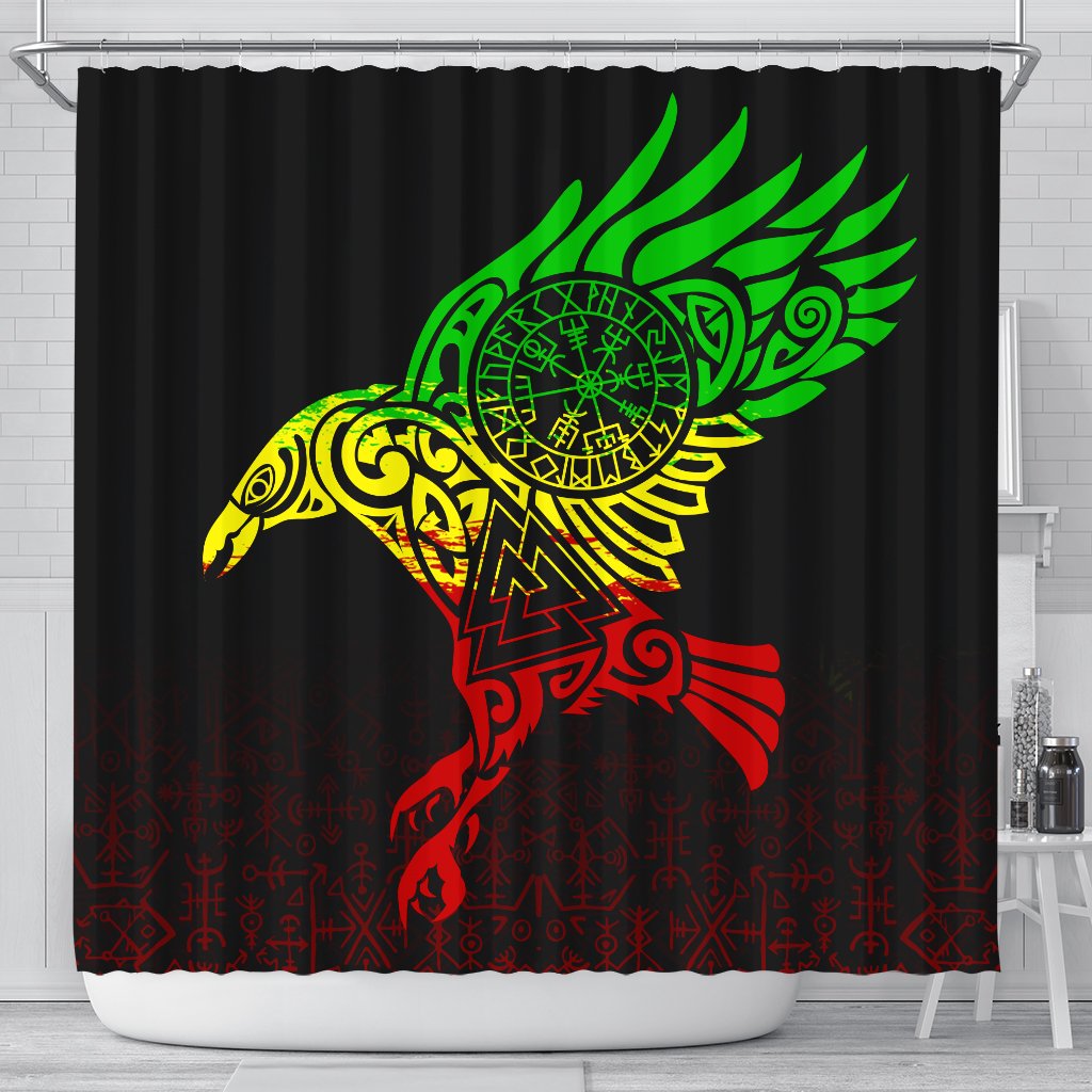 viking-shower-curtain-raven-odin-reggae