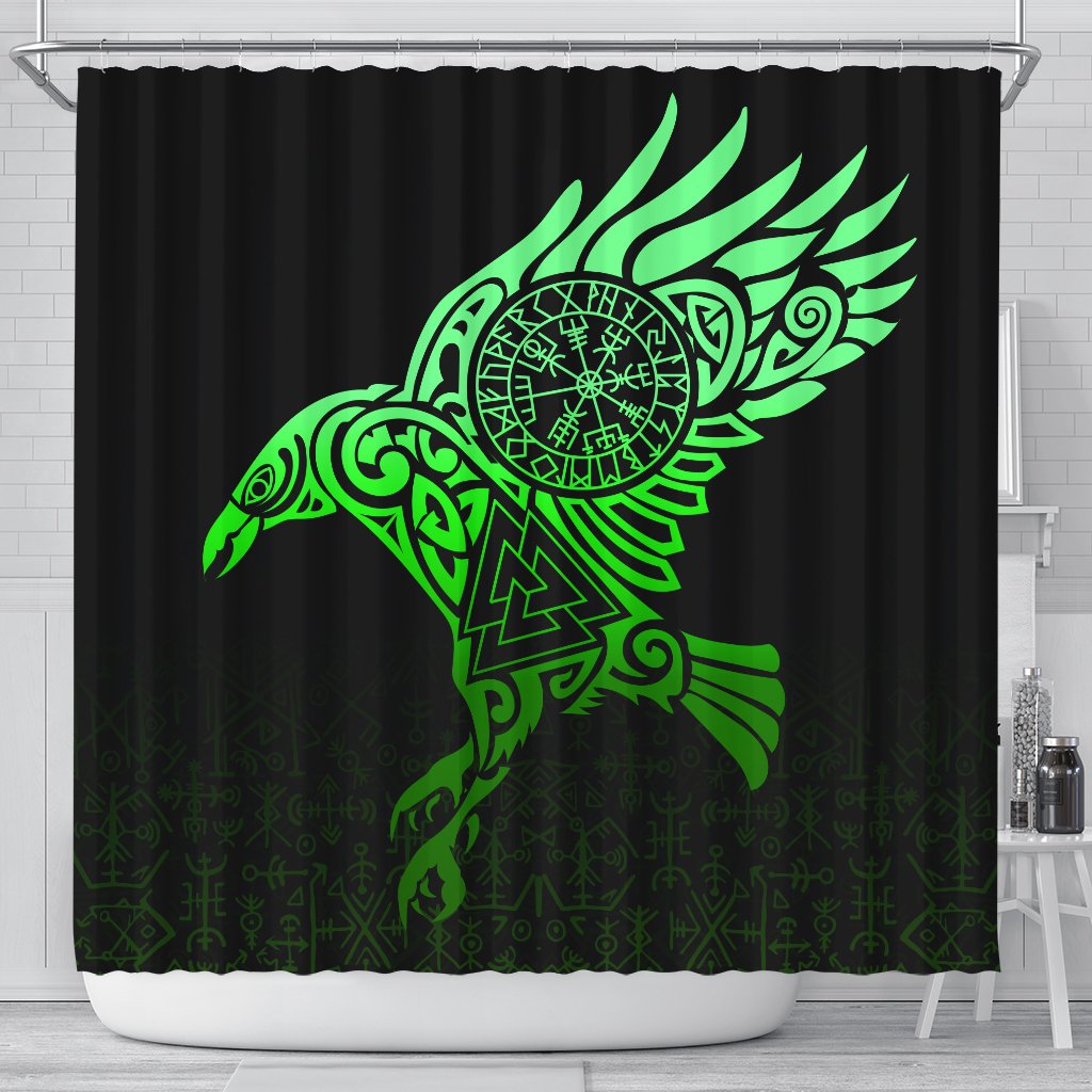 viking-shower-curtain-raven-odin-special-green