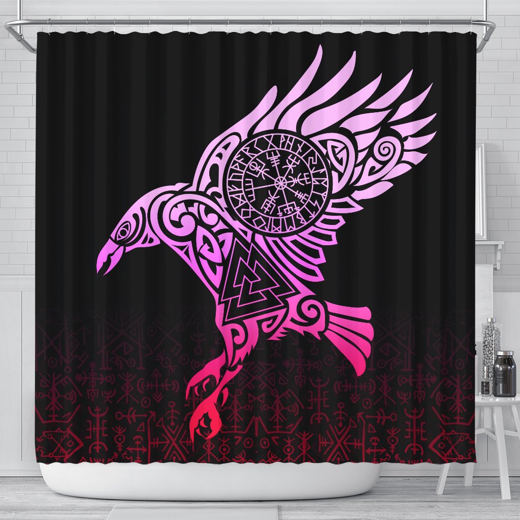 viking-shower-curtain-raven-odin-special-pink
