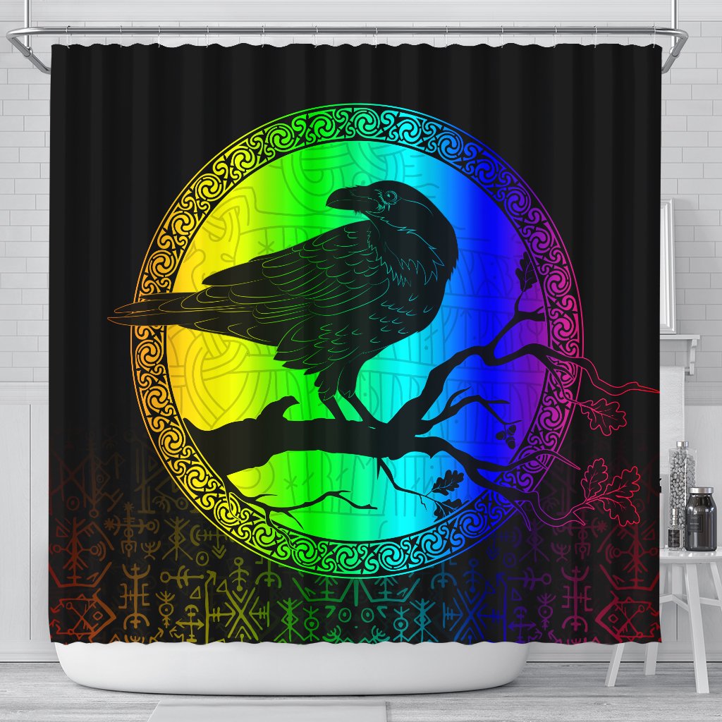 viking-shower-curtain-raven-rainbow