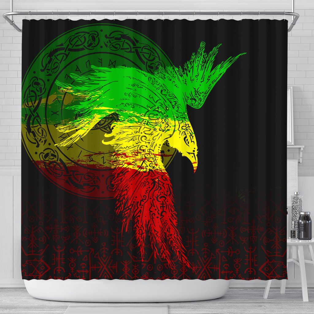 viking-shower-curtain-raven-tattoo-reggae