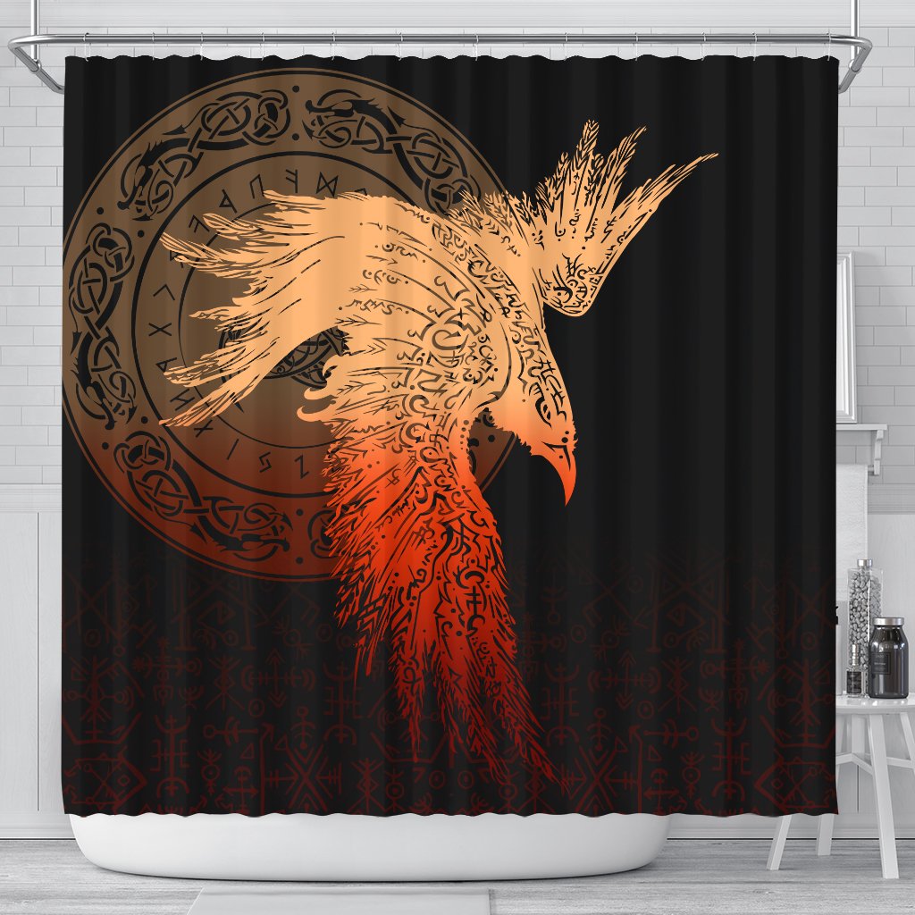 viking-shower-curtain-raven-tattoo-special-orange