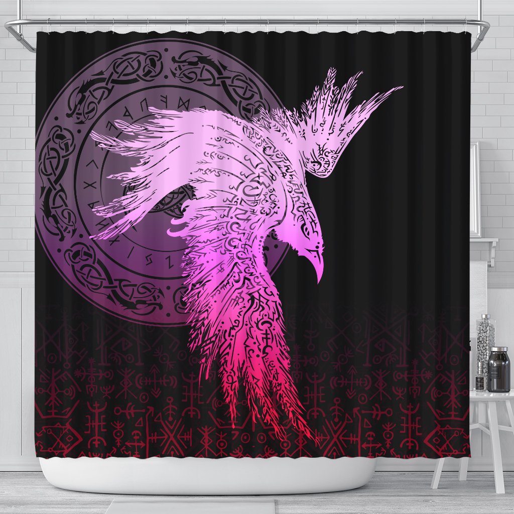 viking-shower-curtain-raven-tattoo-special-pink