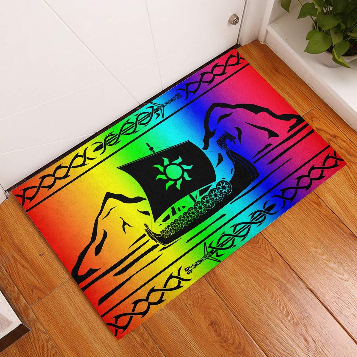 viking-doormat-rubber-base-doormat-ship-rainbow