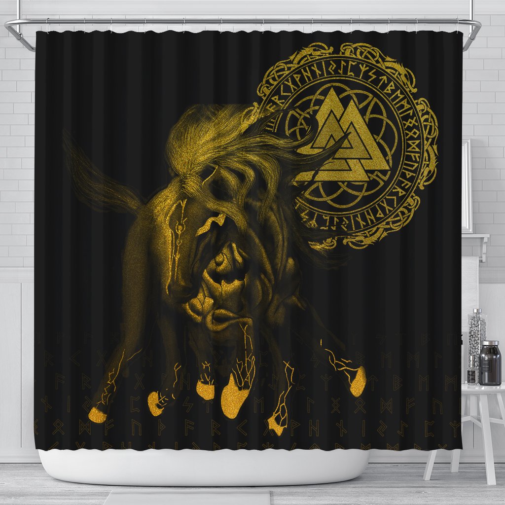 viking-shower-curtain-sleipnir-odin-golden