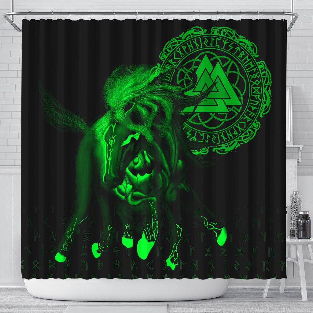 viking-shower-curtain-sleipnir-odin-green