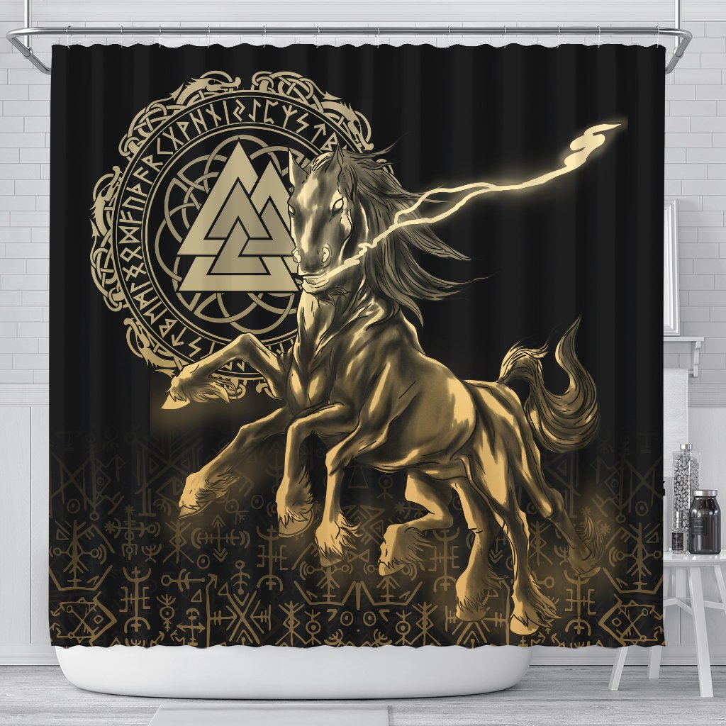 viking-shower-curtain-sleipnir-special-gold