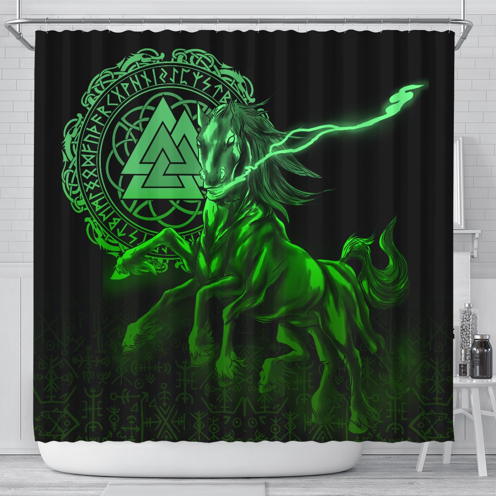 viking-shower-curtain-sleipnir-special-green