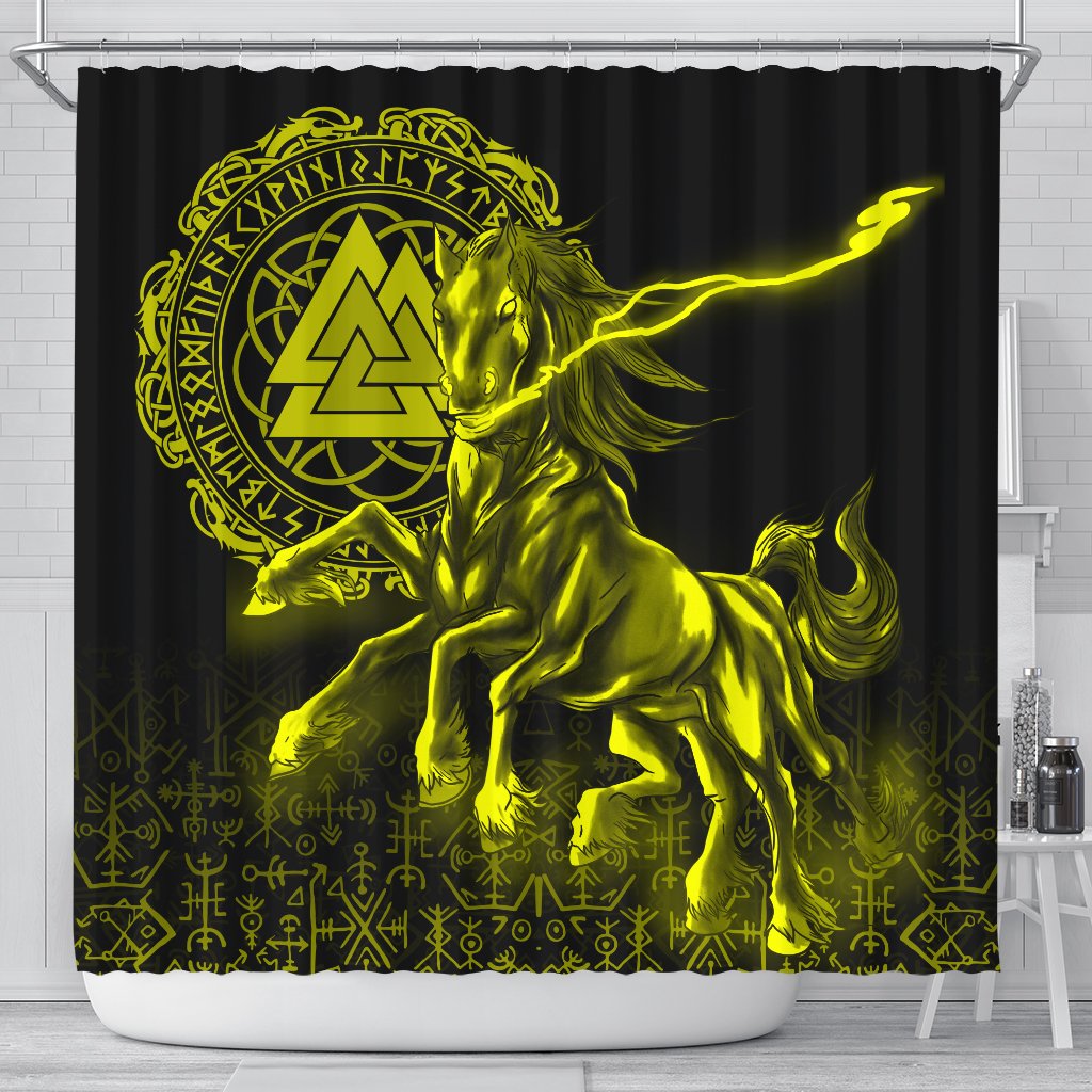 viking-shower-curtain-sleipnir-yellow