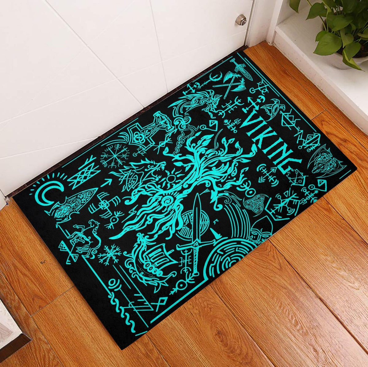 viking-doormat-rubber-base-doormat-viking-symbol-cyan