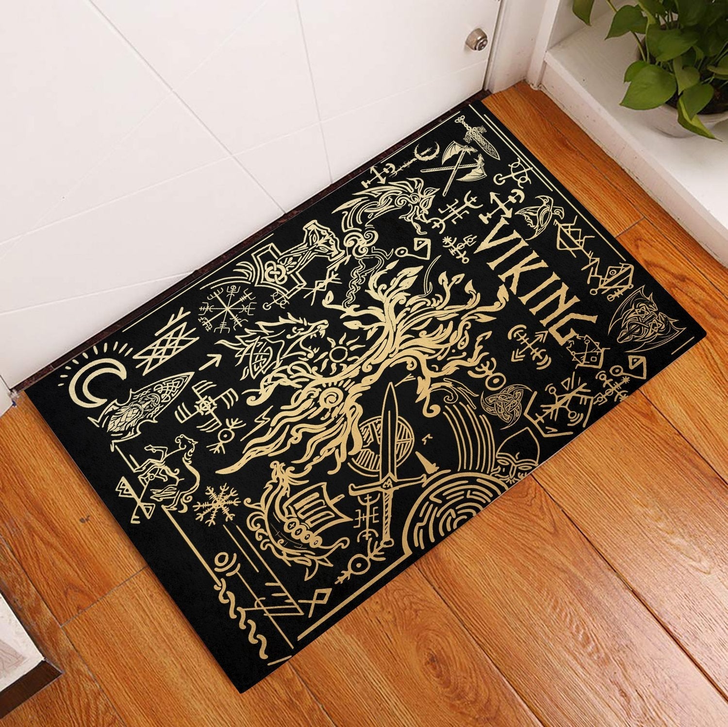viking-doormat-rubber-base-doormat-viking-symbol-special-gold