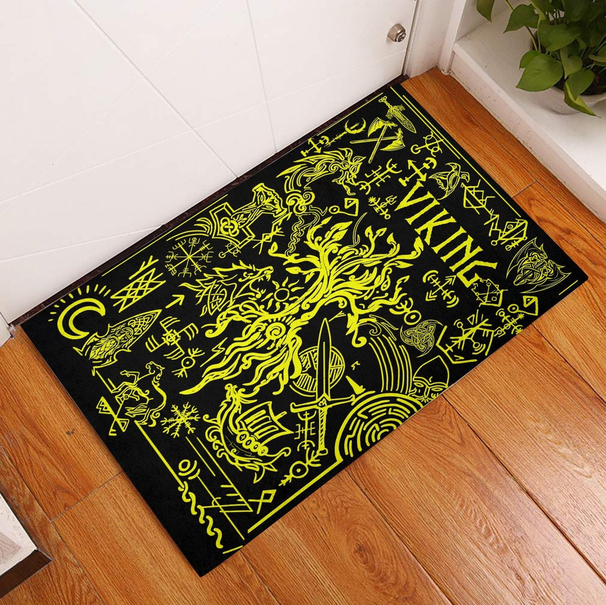 viking-doormat-rubber-base-doormat-viking-symbol-yellow