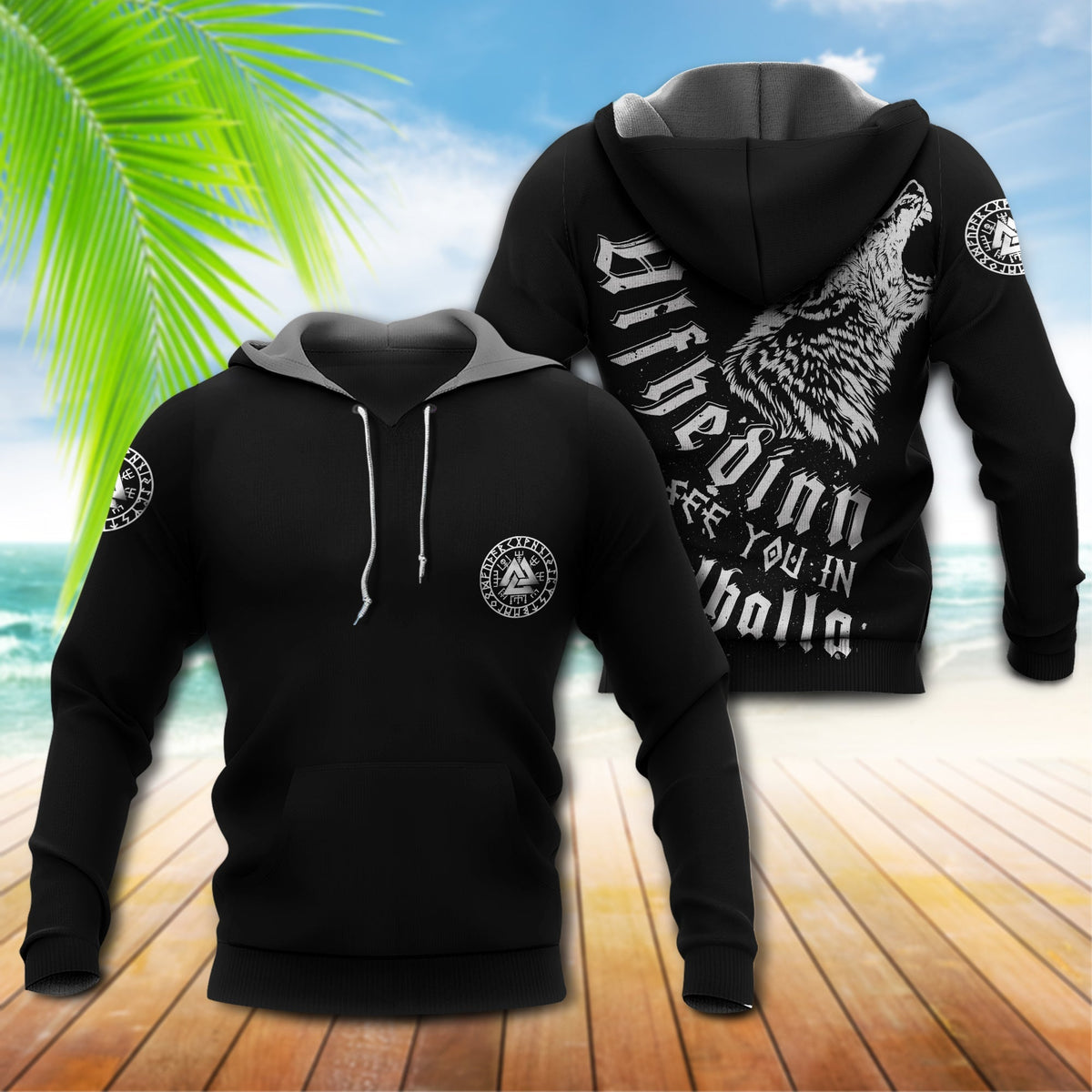 Viking Ulfhedinn See You In Valhalla Viking Hoodie - Wonder Print Shop