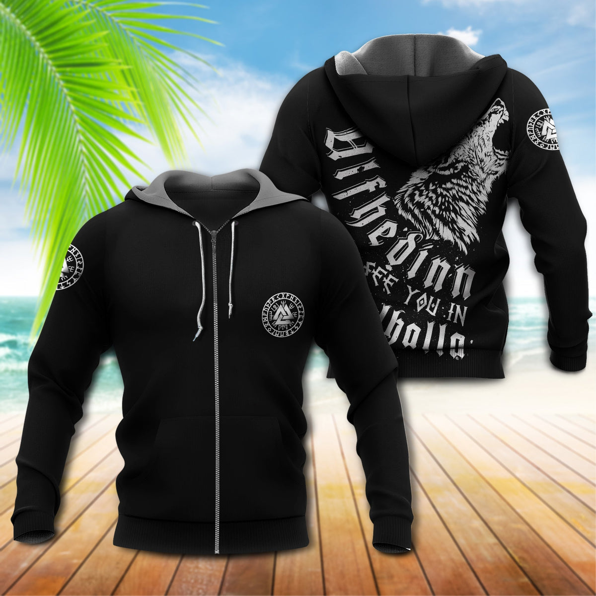 Viking Ulfhedinn See You In Valhalla Viking Hoodie - Wonder Print Shop