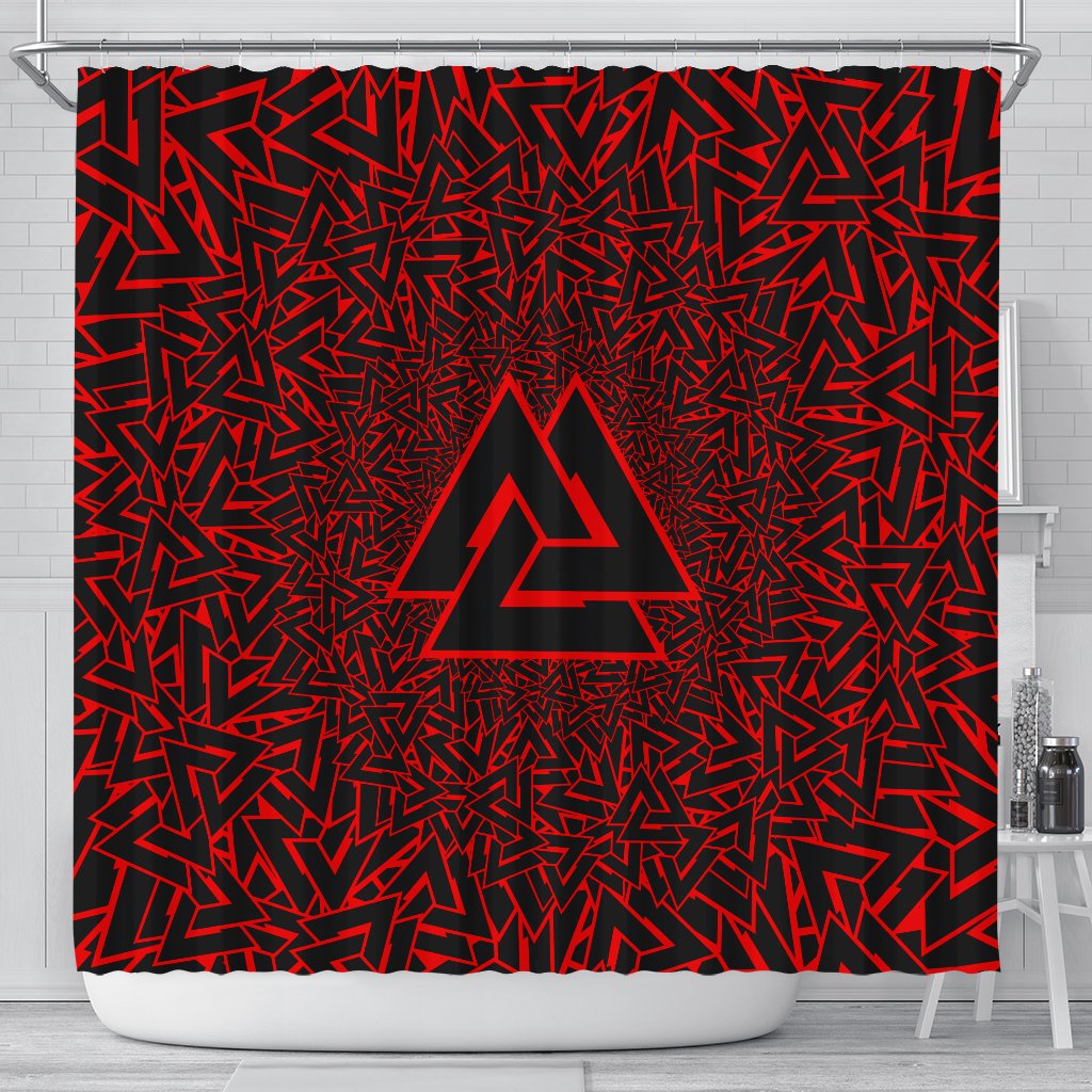 viking-shower-curtain-valknut-red