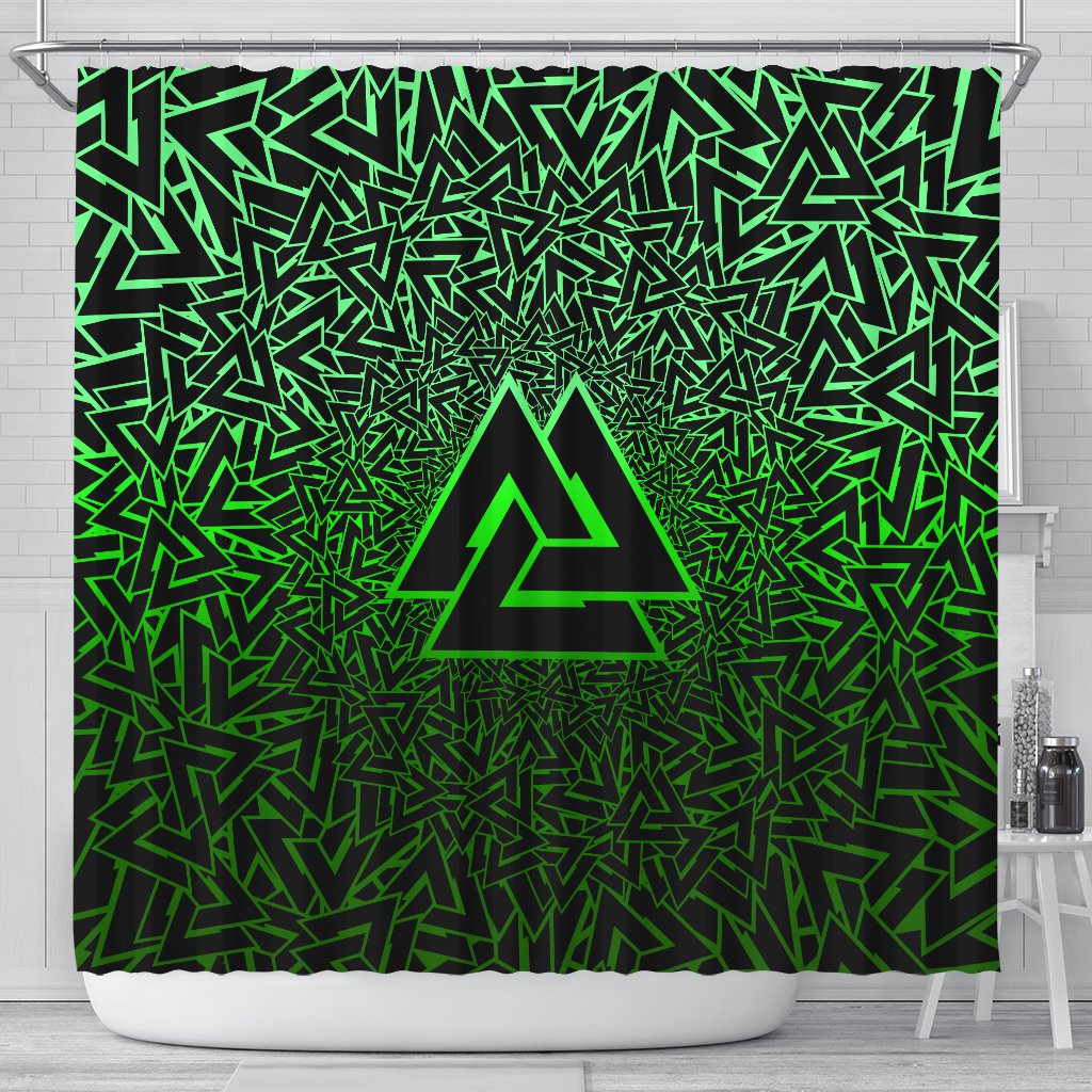 viking-shower-curtain-valknut-special-green