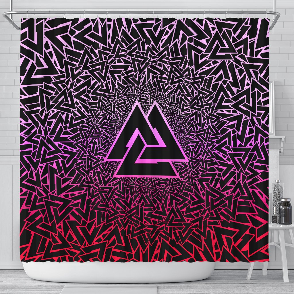 viking-shower-curtain-valknut-special-pink